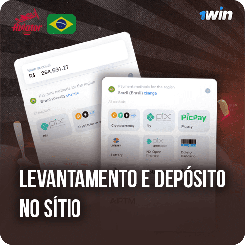 levantamento e depósito no site