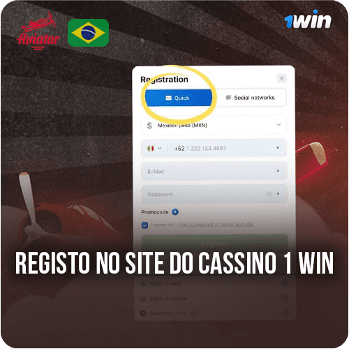 registo no site do cassino 1 win